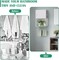 White Wall-Mounted 3-Tier Bathroom Cabinet with Towel Bar - Over Toilet Storage Shelf, Medicine Cabinet for Bathroom, Laundry, Bedroom, Kitchen (7.8"D x 16.9"W x 29.2"H)